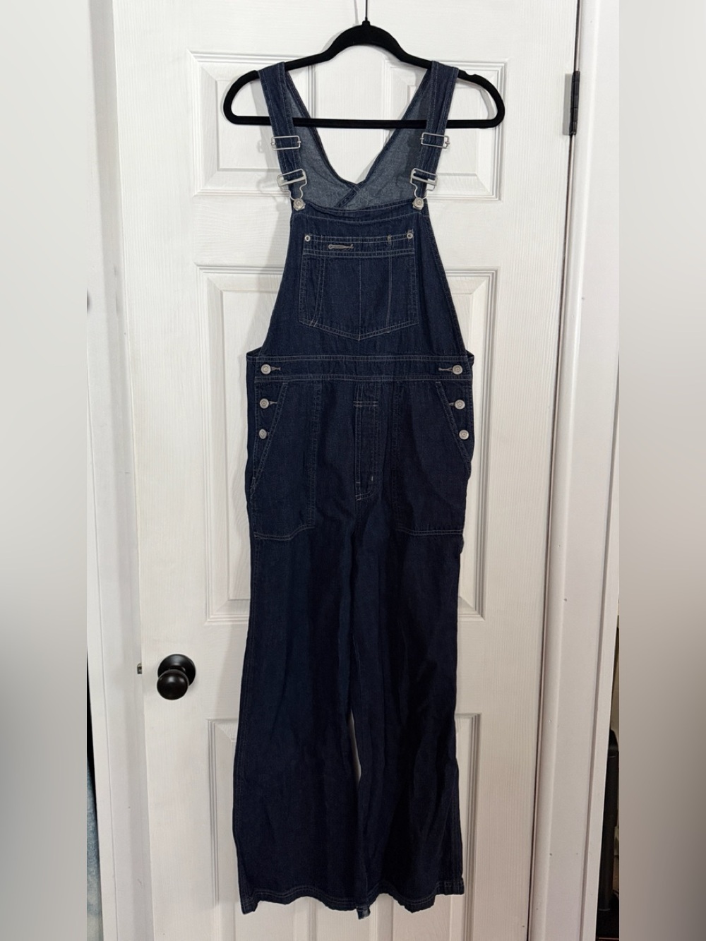 GAP dark wash bib overalls